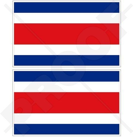 COSTA RICA Nationalflagge, Mittelamerika 100mm Auto & Motorrad Aufkleber, x2 Vinyl Stickers
