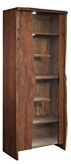MASSIVMOEBEL24.DE | Vitrine Akazie 81x45x204 braun lackiert Pure Acacia #207 modern