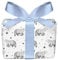 5er Set Weihnachts Geschenkpapier Bögen Eisbär mit Schneeflocken schwarz weiß zu Weihnachten u. Adventszeit, Weihnachtspapier für Geschenke, Adventskalender, Format 50 x 70 cm