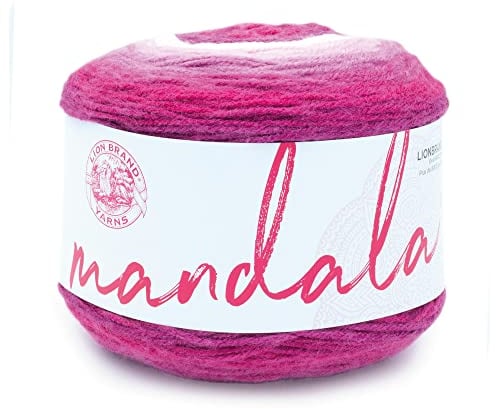 Lion Brand Yarn Mandala-Garn, mehrfarbiges Garn zum Häkeln und Stricken, Bastelgarn, Bunt (Cupid), 1er-Pack
