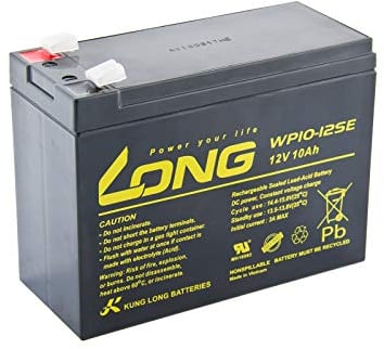 LONG PBLO-12V010-F2AD 12V 10Ah Lead-Acid Battery DeepCycle AGM F2 (WP10-12SE)