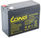LONG Blei-Säure Akku 12V 10Ah F2 DeepCycle (WP10-12SE) PBLO-12V010-F2AD Schwarz