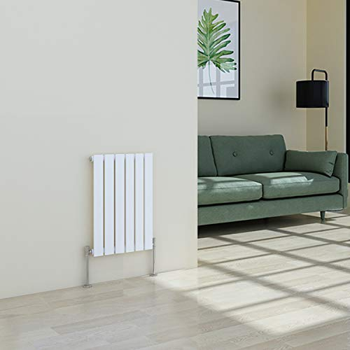 Warmehaus Radiatore di design a schermo piatto moderno riscaldamento singolo bianco orizzontale radiatore 600 x 410 mm
