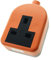 Ex-Pro 1 Gang High Impact Trailing Extension Socket, without Plug and Cable, 13A, Orange - 1 Pack