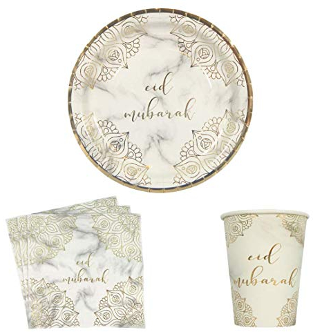 Fournitures de paon - Pack de fête de l'Eid - Marbre et or