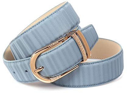 Anthoni Crown Damen Ledergürtel 43W3D85 Gürtel, Himmelblau, 95