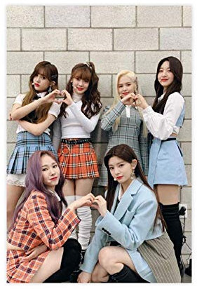 ZRRO Korean Girl Group Everglow Poster Leinwand Poster Wandkunst Dekor Druck Bild Gemälde für Wohnzimmer Schlafzimmer Dekoration 30 x 45 cm