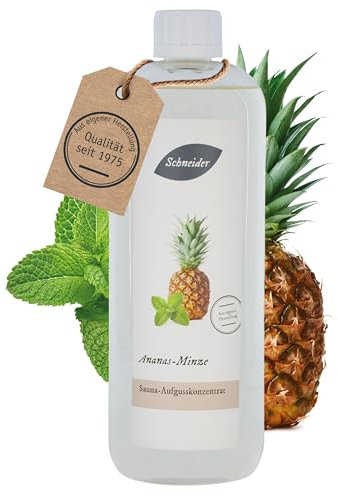 Saunabedarf Schneider - Aufgusskonzentrat Ananas - Minze - fruchtig-frischer Saunaaufguss - 250ml Inhalt