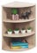 RICOO Eckregal Hängend 60 x 33 x 33 Braun Sonoma Eiche, Spanplatte aus Holz, Hängereral WM053-ES, Regal Wand, Bücherregal Eck Wandregal Ecke Küchenregal Wandboard Eckwandregal Schweberegal