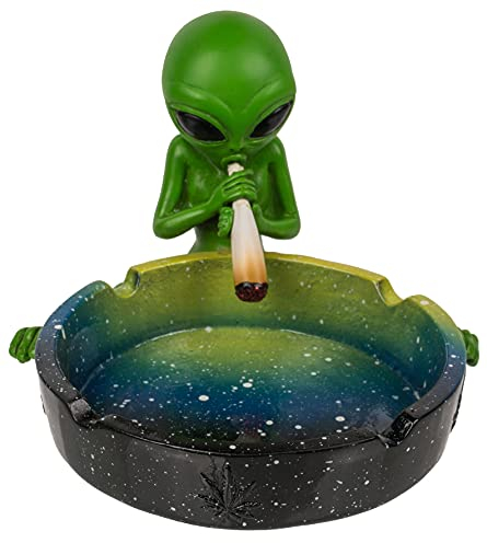 MIK funshopping Genialer Aschenbecher Alien, Space Ascher macht jedes Raucherlebnis zu einem intergalaktischen Abenteuer! Verwandelt jeden Raum in dein persönliches Universum! (Alien mit Joint №2)