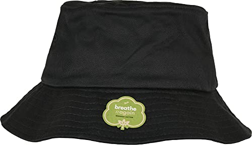 Flexfit Unisex Organic Cotton Bucket Hat Hut, one Size, Schwarz, Einheitsgröße
