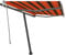 vidaXL Standmarkise Einziehbar Handbetrieben Markise Sonnenmarkise Balkonmarkise Sonnenschutz Gelenkarmmarkise Terrasse Garten 300x250cm Orange Braun