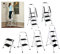 Klappleiter, Stufenleiter 2 Stufen, Haushaltsleiter, leichte Trittleiter Belastbar bis 150kg, Metall Stabile Leiter mit Extra Breite Anti-Rutsch Stufen, Braucht wenig Platz