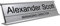 Badgemaster Custom Personalised Engraved Aluminium Office Home Desk Name Full Length Line Plaque Silver Gold Front Plate Bespoke Modern Gift Teacher Graduate Manager Assistant Executive