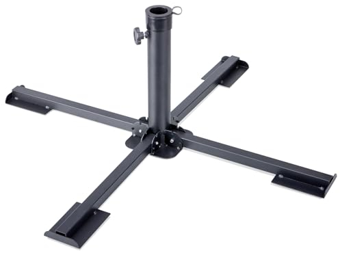 com-four® Soporte para sombrilla de Acero con Recubrimiento en Polvo - Soporte para sombrillas Plegable - Soporte para sombrillas para jardín, balcón y Terraza - Soporte para sombrillas Plegable