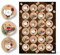 Logbuch-Verlag 24 lustige Weihnachtsmann Aufkleber Merry Christmas Weihnachtssticker braun rot weiß Ø 4 cm