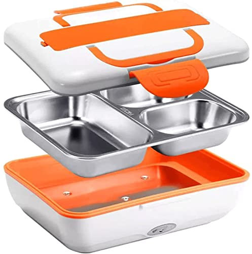 OLOTU Lunch Heater 3 in 1 Dual Power Supply Electric Lunch Box, Food Heater for Car & Home, Removable Stainless Steel Self Heating Box Travel