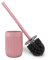 Nadi Collection | Escobilla de baño-WC-Inodoro | Resina | Rosa Mate | Serie Urban | Cepillo Negro Desmontable | 9.4cm ∅ x 35.5 cm Alto (Rosa)