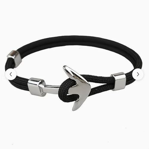 Bracelet Ancre marine noir