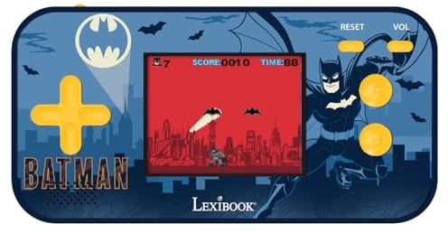 Lexibook, Batman, Compact Cyber Arcade, Console Portatile, 150 Giochi, Schermo LCD a Colori, Funzionamento a Batteria, Nero/Blu, JL2367BAT