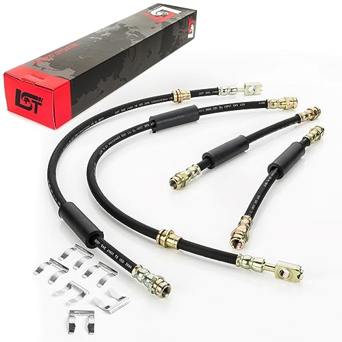 LST 4x Bremsschlauch Bremsleitung Set vorne hinten + Halteklammer TT 8J