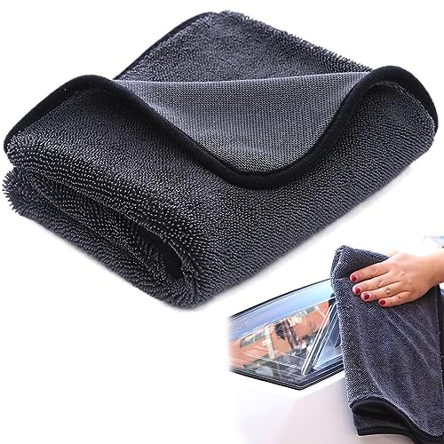 Twist Pile Microfiber Cloth, Mikrofasertuch mit gedrehtem Flor, Shiny Bath Trockentuch, Handtücher 40x60cm, Duschkabinen Tuch zum Wasser Abziehen in Dusche & Bad (1PC)