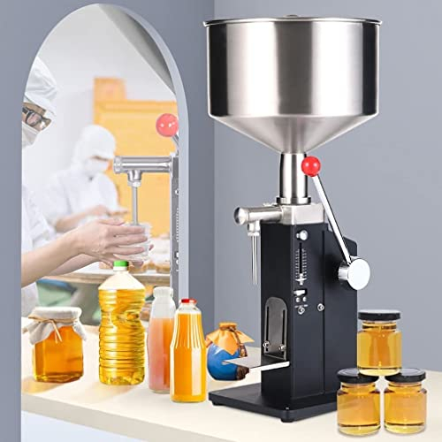 Heimfüllmaschine Manuelle Pastenflüssigkeitsfüllmaschine, 5-60-ml-Flaschenfüllmaschine, quantitative manuelle Füllmaschine aus Edelstahl für Honig-Creme-Wasser-Öl-Lipgloss-Lotion