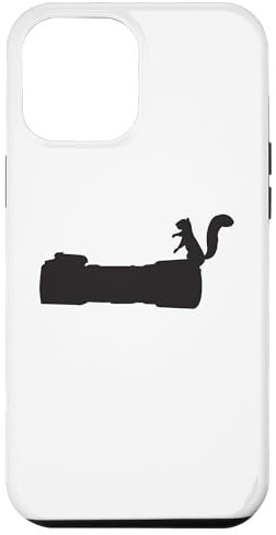 Coque pour iPhone 12 Pro Max Objectif d'appareil photo drôle écureuil macro objectif