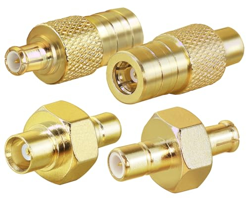 TUOLNK DAB Autoradio Adapter SMB zu MCX Koaxial Adapter Kit 4 Typ MCX SMB Stecker auf Buchse für DAB Radio Antenna Aerial Dab Antenna Kabel