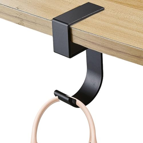 Mbiyhgta Hook Clamp Desk - 5-Shaped Hook Desk, Hook Clamp Desk | Purse Table Hook Desk Office Bag Nail, Aluminium Alloy Purse Holder Hanger Holder, Bag Hanger for Table Hanging Storage Decor