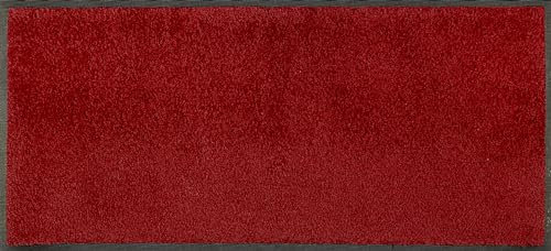 Wash+Dry Fußmatte, Regal Red 35x75cm, innen und außen, waschbar, rot