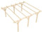 Wood&Play - Carport Überdachung - Einzelcarport aus Holz mit Dacheindeckung - Abstellplatz Holz Pavillon - KVH Holzkammer - Freistehend - 500x525cm - Bogen Stoß - 12x12x215cm