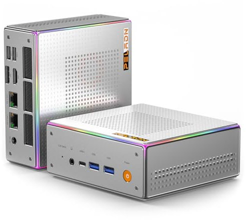 PELADN Mini PC, Intel Core i7-13620H (16 core, 20 thread, fino a 4,9 GHz), mini computer, 32 GB RAM, 1 TB M.2 PCIe 3.0 NVMe 2280 SSD, WiFi 6, BT 5.2, 4K DP/HDMI/USB4 Type-C
