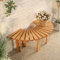 Outdoor Gartenbank Vintage Parkbank Parkbank Holz Parkbank Deck-Stil Plattform Garten Mini Bank Halbrunde Holzbank