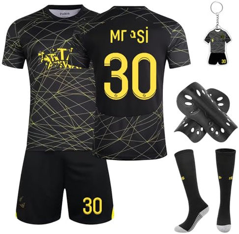 Heartsking Soccer Jerseys Kit for Kids With Training Shirts, Shorts, Socks, Guard Plate and Keychain - Football Training Gear for Boys and Girls