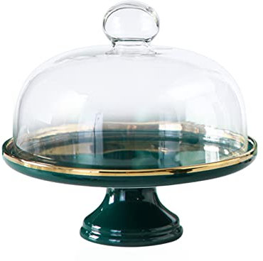 KHYTEBV Alzata per Torta a Cupola Rotonda, Tavolo da Portata con piedistallo Alto, Contenitore ermetico per Alimenti per Hotel e ristoranti da 8 e 10 Pollici