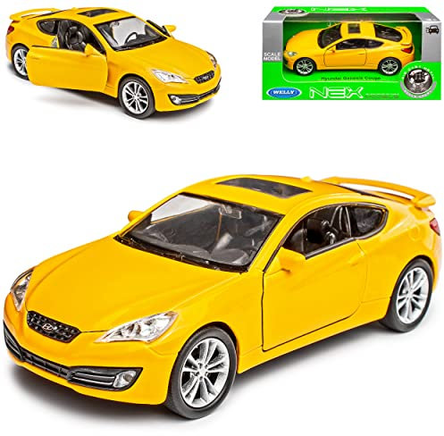 Welly Hyundai Coupe Genesis Gelb Ab 2008 ca 1/43 1/36-1/46 Modell Auto