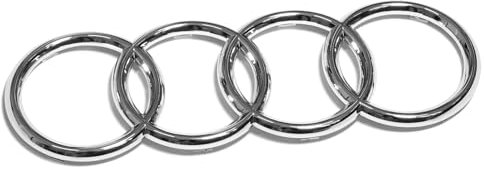 Audi 8N0853605 Ringe Logo Emblem Zeichen Kühlergrill Chrom