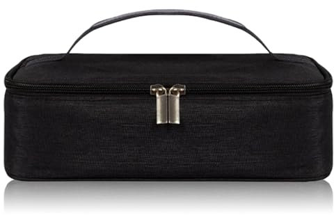 Satiskid Kleine Kühltasche Isolierte 3,2L, Faltbare Leichte Thermocase Lsoliertes Lunch-Tasche Kühlbox für Picknicks Arbeit Schule für Herren Damen (Schwarz)