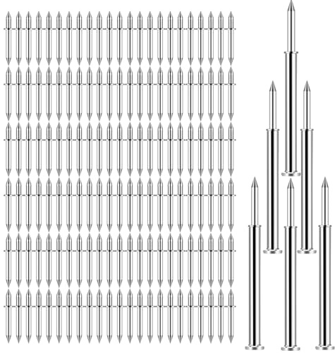 600 pcs Double-Headed Skirting Nails with 6 Sleeve Tools - Invisible Seamless Baseboard Installation Nails for Trim & Boards, 2-Sided Design (Value Pack)