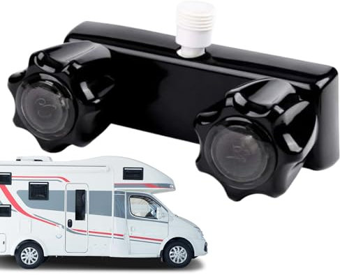 Reemplazo del grifo de ducha RV - Válvula de ducha de doble botón para baño en autocaravana, grifo de entretenimiento RV de 4 pulgadas | Fácil instalación de autocaravana para plomería