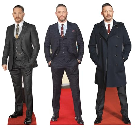 Star Cutouts CS1233 Tom Hardy Regal Top Cutout Pack of Three Cardboard Cutouts Height 31cm - Ideal for Fan Theme, Parties, Birthdays, Surprise Gifts & Room Decorations & Events