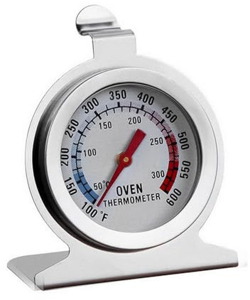 CUEMOON Termometro da Forno, Acciaio Inox Termometri da Cucina per Forno Elettrico, Forno Statico, Forno Legna