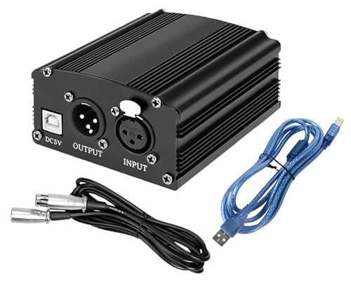 Fuente de alimentación Phantom USB48V para micrófono de diafragma grande con regulador, equipo en vivo, accesorio profesional