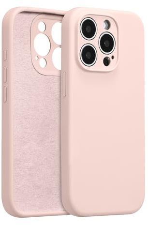 ZTOFERA Liquid Silicone Case for iPhone 15 Pro Max (6.7), Pink | Anti-Scratch Soft Microfiber Lining, Fresh Solid Color, Lightweight, Full Camera Protection, Shockproof Protective Cover