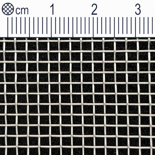 metal-market.eu Drahtgewebe Edelstahl, Maschenweite 2 mm, Drahtstärke 0,5mm, Siebgewebe, Filtergewebe, V2A 1.4301 Mesh 10 Größe 500 x 1000 mm