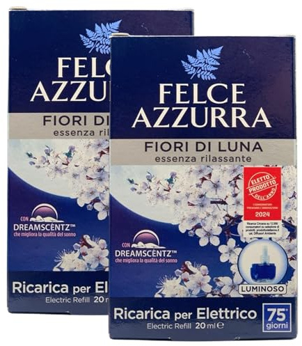 Felce Azzurra - Aria Di Casa, Ricarica Per Diffusore Elettrico. Lunga Durata,75 Giorni. Disponibile In Diverse Profumazioni 20ml (2 Unità, FIORI DI LUNA)