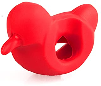 Schreibhilfen für Stifte | Griffverdickung | Ergonomische Stiftehalter | BIRD DELUXE | Silikon | Für Kinder und Erwachsene | verschiedenen Farben (rot, 4)