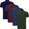 2k19Mar New Mens Contrast Tipped Polo Shirt Poly Cotton T-Shirt Tee Short Sleeve Top[Pack B 19,XL]