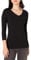 Amazon Essentials Women's Regular-Fit 3/4 Sleeve V-Neck T-Shirt (Available in Plus Size), Black, S